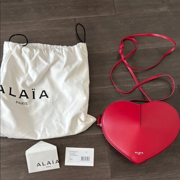 Alaia Handbags - Alaia red Heart-Shaped Crossbody Bag